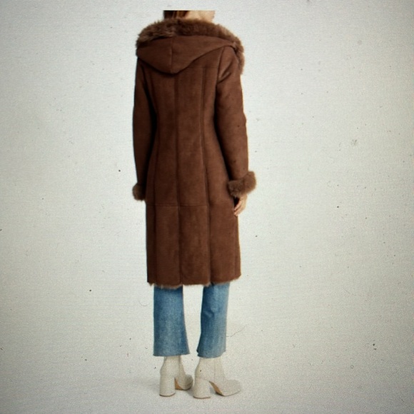 Avec Les Filles Faux shearling coat - Picture 2 of 8